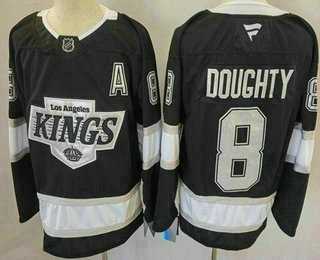 Mens Los Angeles Kings #8 Drew Doughty Black Alternate Authentic Jersey